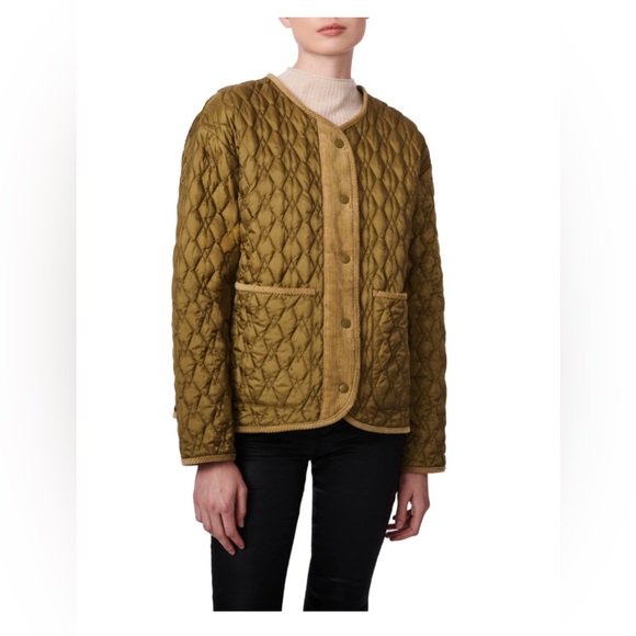 Bernardo Jackets & Blazers - BERNARDO Cordurouy Trim Quilted Liner Jacket Size Small
